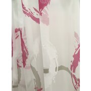Stores Gardine Stoff Vorhang Kreise weiß grau pink...