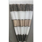 Deko Stoff Gardine Vorhang Streifen beige braun...