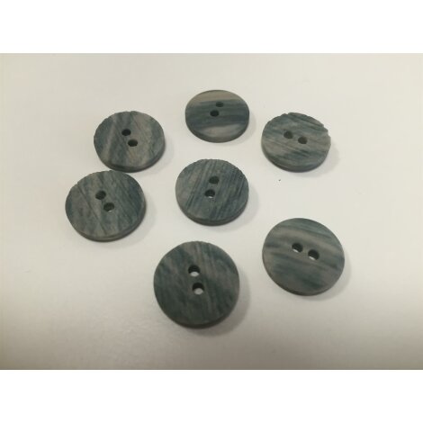 Knöpfe Knopf Jackenknopf Mantelknöpfe d=15 mm blau grau, 10 Stück