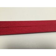 Schrägband Einfassband gecrasht Satin seidenglanz rot, Reststück 3 m