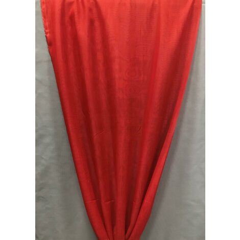 Deko Stoff Gardine Vorhang rot uni transparent, Reststück 15  m
