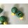 Kordelstopper Schnurstopper Kapuze 22 mm rund grün gelb, per 2 Stück