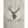 Deko Stoff Gardine Vorhang Landhaus Hirsch beige braun blickdicht, Meterware