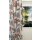 Dekostoff Vorhang "People" grau rot schwarz transparent, Meterware