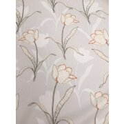 Deko Stoff Gardine Vorhang Blumen  grau gelb natur creme blickdicht, Meterware