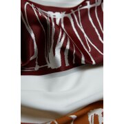 Deko Stoff Gardine Vorhang Streifen orange weiß weinrot blickdicht, Meterware