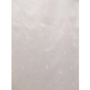 Stores Gardine Vorhang Stoff Blumen bestickt creme transparent, Reststück 5,4 m