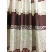 Deko Stoff Gardine Vorhang Streifen Gitter rot creme...
