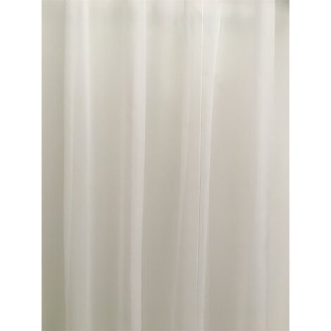 Stores Gardine Stoff Sherley Streifen weiß kupfer transparent, Reststück 2,0 m