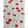 Deko Stoff Gardine Vorhang Mohnblumen natur rot grün blickdicht, Reststück 2,4 m