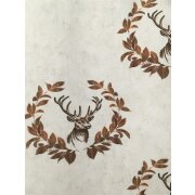 Deko Stoff Gardine Vorhang Landhaus Hirsch beige braun...