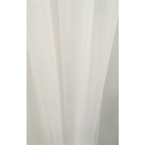 Stores Gardine Stoff Gardinenstoff uni weiß transparent, Meterware