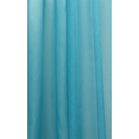 Deko Stoff Gardine Vorhang Voile türkis uni, transparent, Meterware