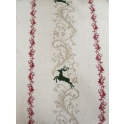 Kissenhülle Kissen Bezug Landhaus Hirsch Ranke beige rot grün 40x40 50x50 cm