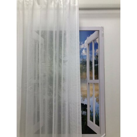 Landhaus Stores Gardine Stoff Käseleinen Webstreifen natur transparent, Meterware