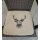 Landhaus Stuhlkissen Sitzkissen Filzoptik Hirsch natur mit Schaumstoff, 38 x 38 cm