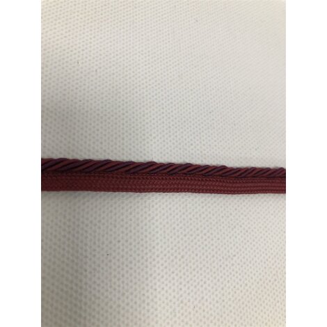 Paspelkordel Paspelband Kordel Band Satin weinrot Breite 8 mm, Reststück 2,8 m