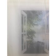 Stores Gardinenstoff Längswellen Sherley wollweiß transparent, Meterware