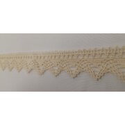 Häkelspitze Borte Landhaus beige Höhe 30 mm,...