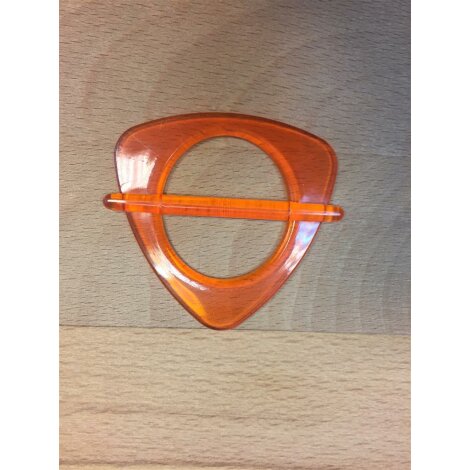 Dekospange für Schlaufen Spange Schlaufenclip Dreieck orange transparent, Stückpreis