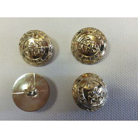 Knöpfe Knopf Jackenknopf Mantelknöpfe d=23 mm gold Marine, 10 Stück